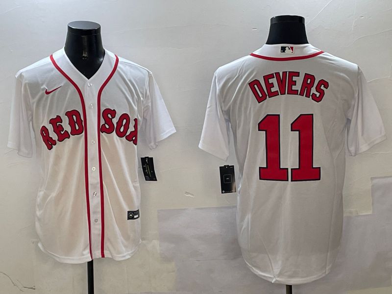 Men Boston Red Sox #11 Devers White Game 2025 Nike MLB Jersey style 1->boston red sox->MLB Jersey